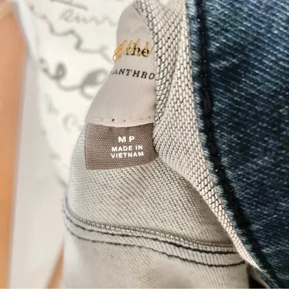 SOLD Anthropologie Pilcro & The Letterpress Cropped Denim Jean Jacket - MP - Picture 6 of 10
